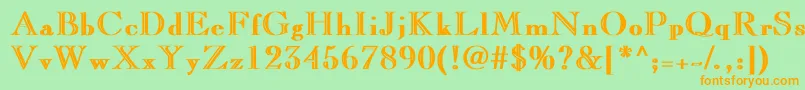 LaraBold Font – Orange Fonts on Green Background