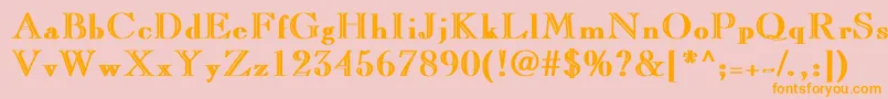 LaraBold Font – Orange Fonts on Pink Background