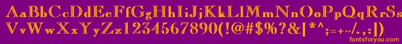 LaraBold Font – Orange Fonts on Purple Background