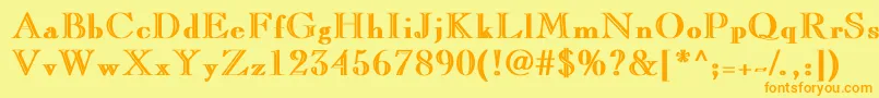 LaraBold Font – Orange Fonts on Yellow Background