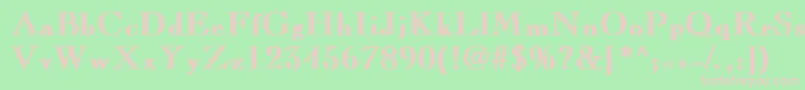 LaraBold Font – Pink Fonts on Green Background