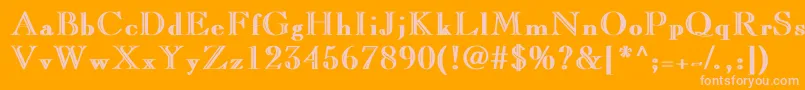 LaraBold Font – Pink Fonts on Orange Background