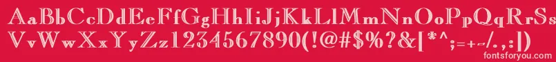 LaraBold Font – Pink Fonts on Red Background