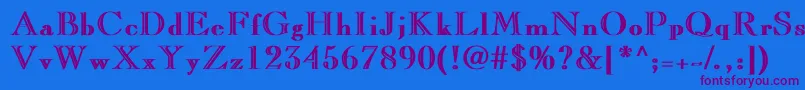 LaraBold Font – Purple Fonts on Blue Background