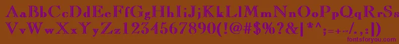 LaraBold Font – Purple Fonts on Brown Background