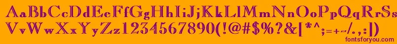 LaraBold Font – Purple Fonts on Orange Background