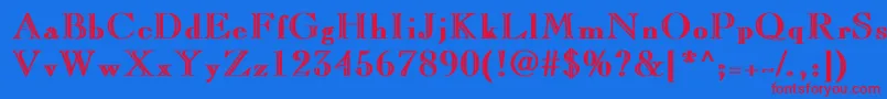 LaraBold Font – Red Fonts on Blue Background