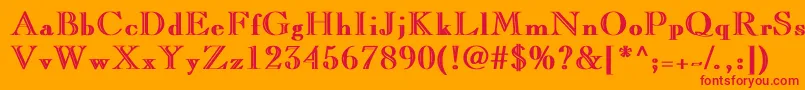 LaraBold Font – Red Fonts on Orange Background