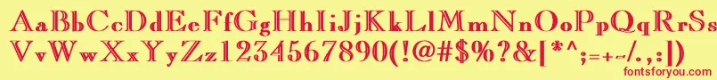 LaraBold Font – Red Fonts on Yellow Background