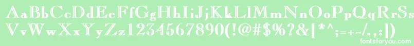 LaraBold Font – White Fonts on Green Background