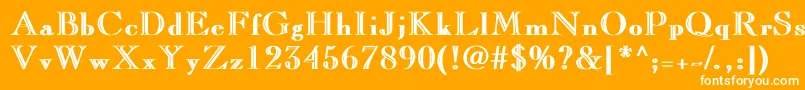 LaraBold Font – White Fonts on Orange Background