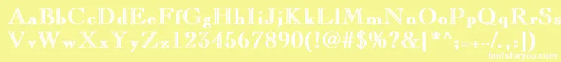 LaraBold Font – White Fonts on Yellow Background