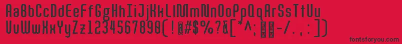 QuotaBoldcond. Font – Black Fonts on Red Background