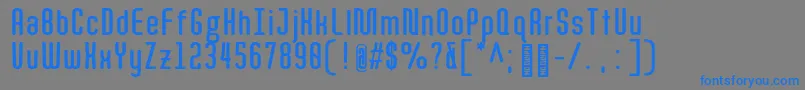 フォントQuotaBoldcond. – 灰色の背景に青い文字