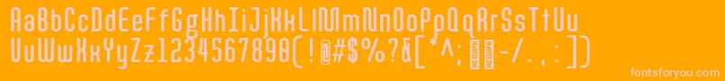 fuente QuotaBoldcond. – Fuentes Rosadas Sobre Fondo Naranja