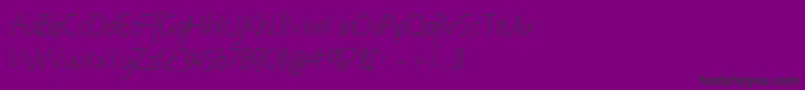 NotehandleftyItalic Font – Black Fonts on Purple Background