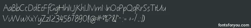NotehandleftyItalic Font – White Fonts