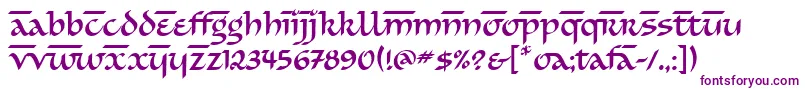 Czcionka SimranitcTt – fioletowe czcionki