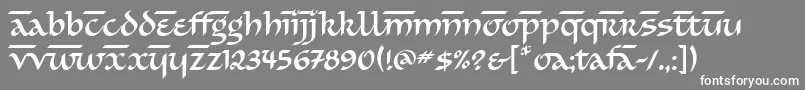 SimranitcTt Font – White Fonts on Gray Background