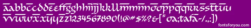 SimranitcTt Font – White Fonts on Purple Background