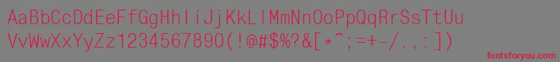 UkrainianMonocondensed Font – Red Fonts on Gray Background