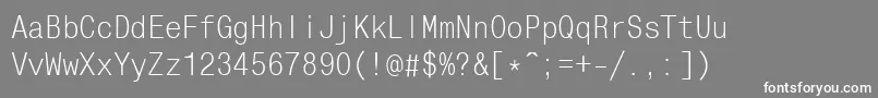 UkrainianMonocondensed Font – White Fonts on Gray Background