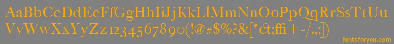 ItcFoundersCaslonPoster Font – Orange Fonts on Gray Background