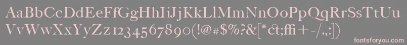 ItcFoundersCaslonPoster Font – Pink Fonts on Gray Background
