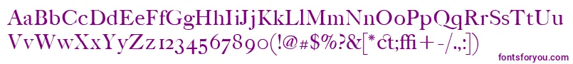 More about ItcFoundersCaslonPoster Font ItcFoundersCaslonPoster Font – Purple Fonts on White Background