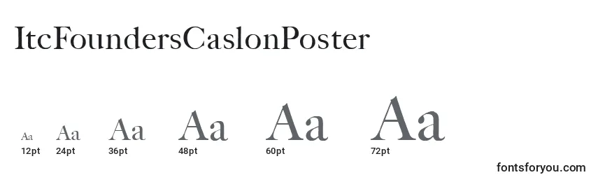 Размеры шрифта ItcFoundersCaslonPoster