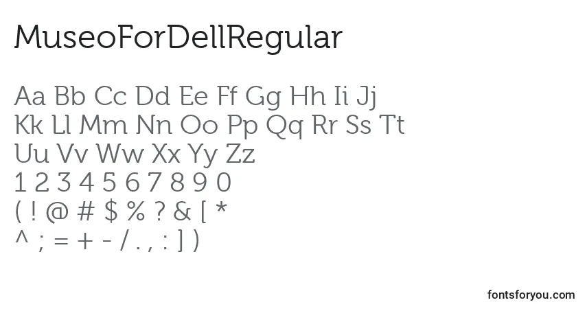 Шрифт MuseoForDellRegular – алфавит, цифры, специальные символы