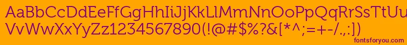 MuseoForDellRegular Font – Purple Fonts on Orange Background