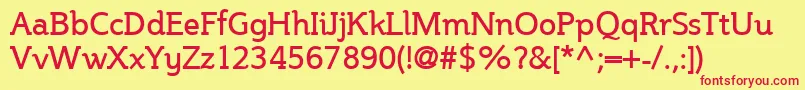 Steinemu Font – Red Fonts on Yellow Background