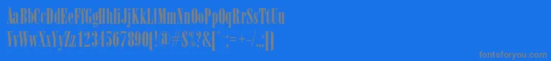 フォントArsisc – 青い背景に灰色の文字
