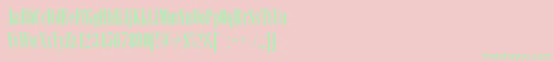Arsisc-Schriftart – Grüne Schriften auf rosa Hintergrund