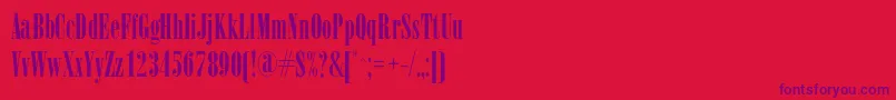 フォントArsisc – 赤い背景に紫のフォント