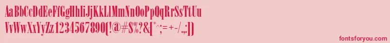 フォントArsisc – ピンクの背景に赤い文字