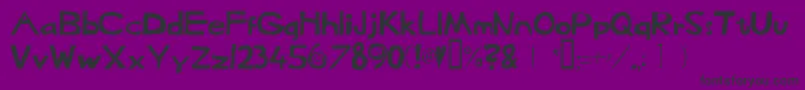 Heffaklump Font – Black Fonts on Purple Background