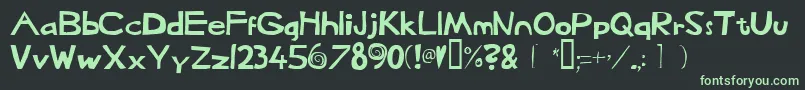 Heffaklump Font – Green Fonts on Black Background