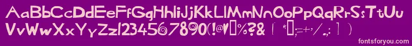 Heffaklump Font – Pink Fonts on Purple Background