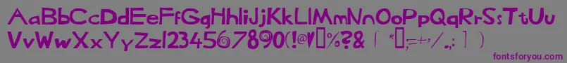 Heffaklump Font – Purple Fonts on Gray Background