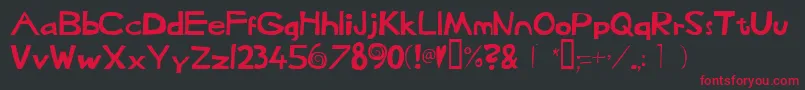 Heffaklump Font – Red Fonts on Black Background