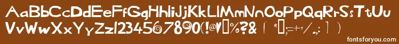 Heffaklump Font – White Fonts on Brown Background