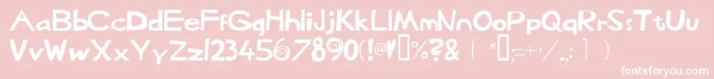 Heffaklump Font – White Fonts on Pink Background