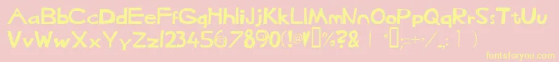 Heffaklump Font – Yellow Fonts on Pink Background