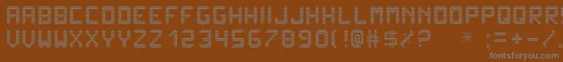 Шрифт LedisplayxTfb – серые шрифты на коричневом фоне