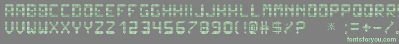 Шрифт LedisplayxTfb – зелёные шрифты на сером фоне