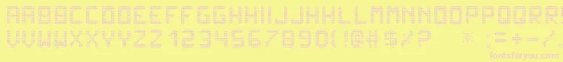 LedisplayxTfb Font – Pink Fonts on Yellow Background