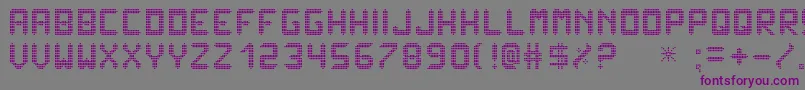 Шрифт LedisplayxTfb – фиолетовые шрифты на сером фоне