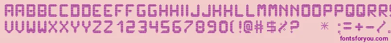 LedisplayxTfb Font – Purple Fonts on Pink Background